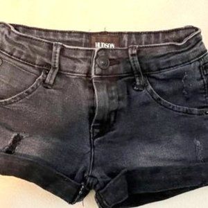 Hudson Faded Black Jean Shorts Size 7